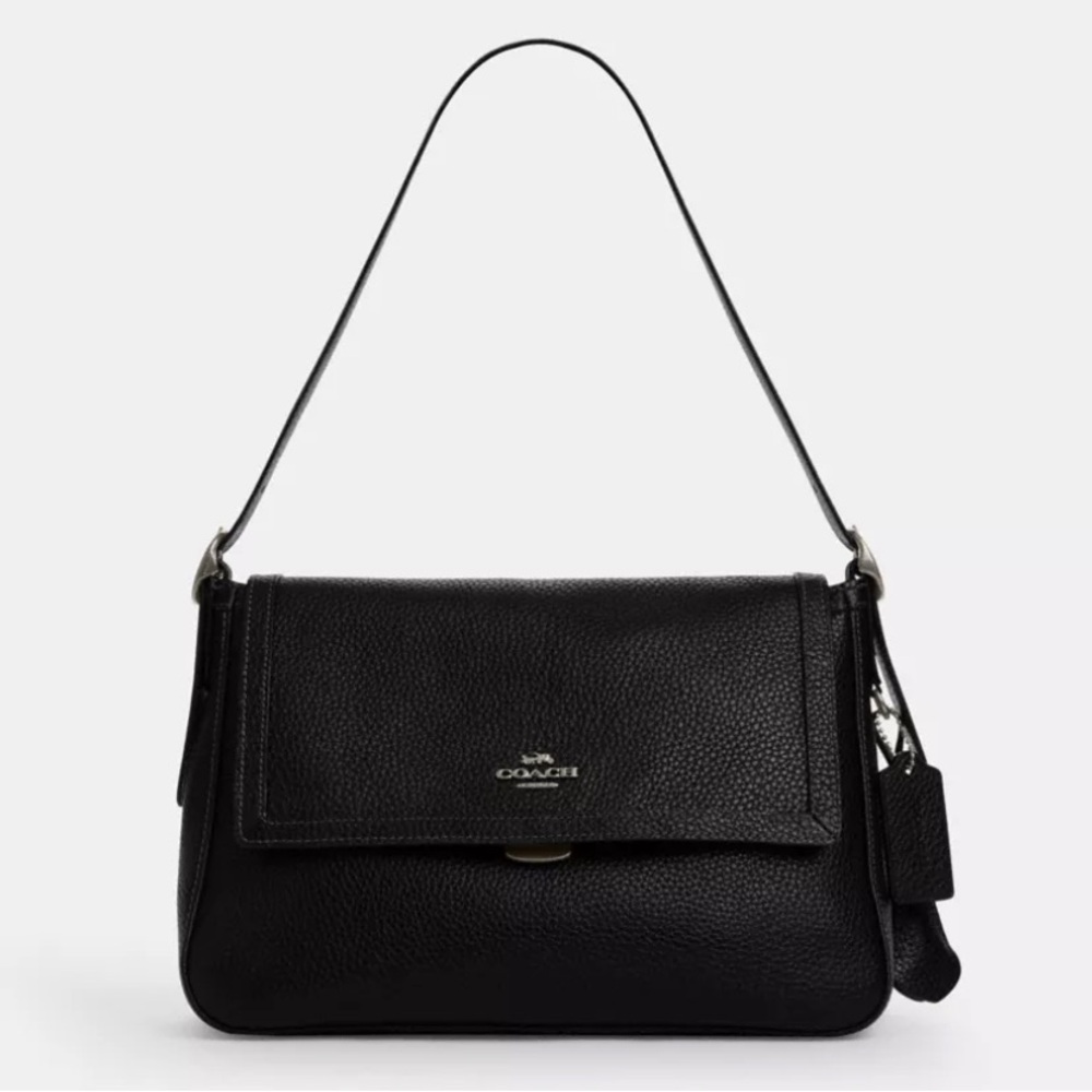 Coach Etta Flap Bag in Black